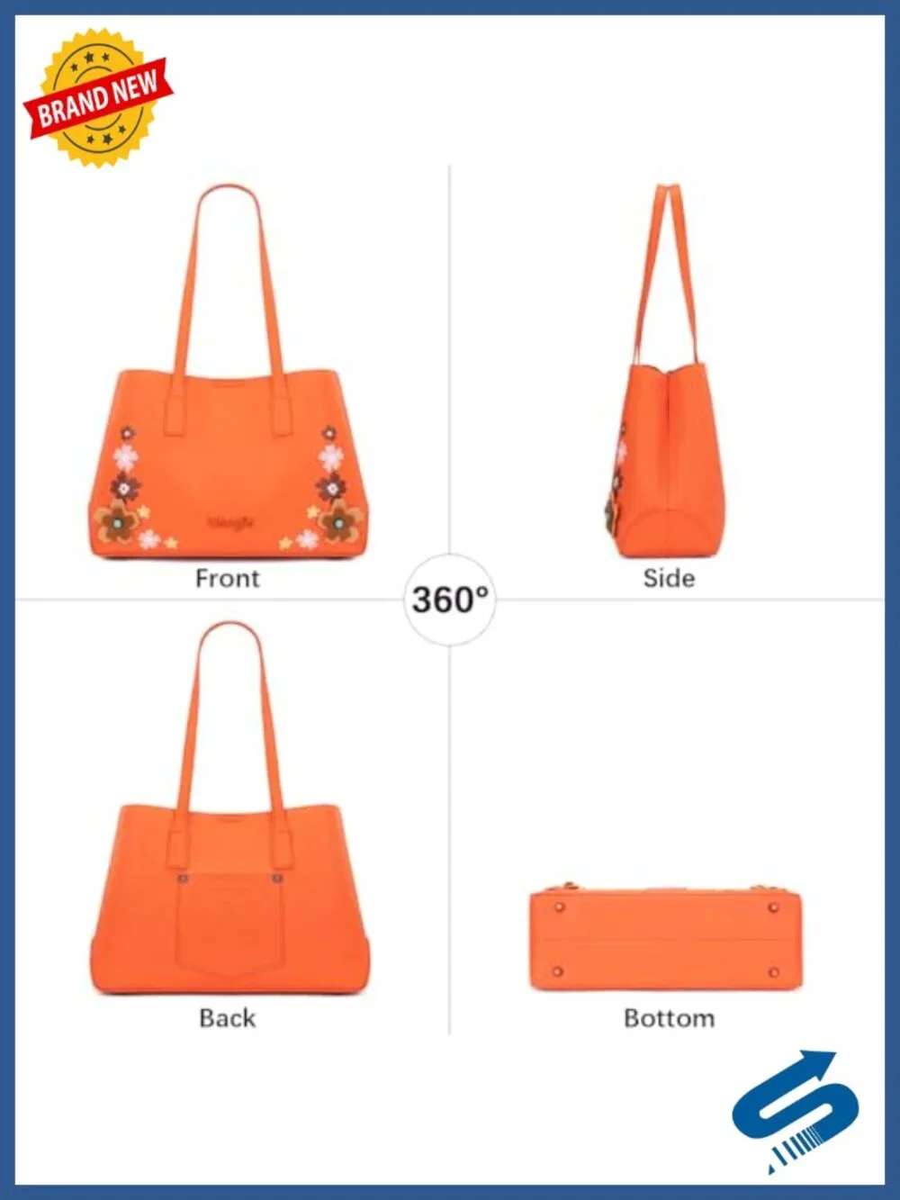 Montana West Floral PU Leather Tote Satchel Women